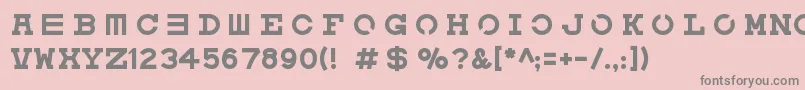 Eyechart Font – Gray Fonts on Pink Background