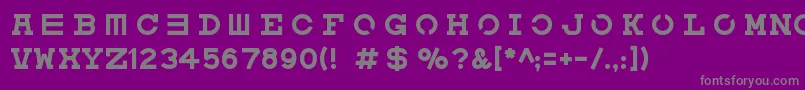 Eyechart Font – Gray Fonts on Purple Background