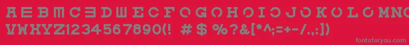 Eyechart Font – Gray Fonts on Red Background