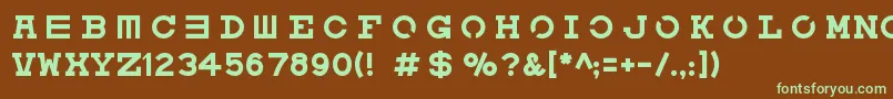 Шрифт Eyechart – зелёные шрифты на коричневом фоне
