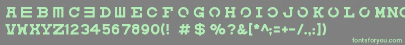 Eyechart Font – Green Fonts on Gray Background