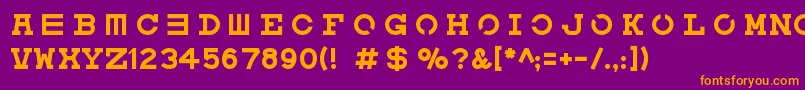 Eyechart Font – Orange Fonts on Purple Background