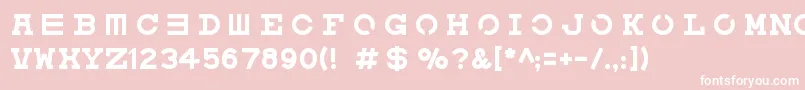 Eyechart Font – White Fonts on Pink Background