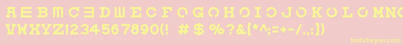 Eyechart Font – Yellow Fonts on Pink Background