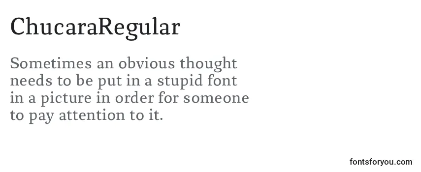 Review of the ChucaraRegular Font