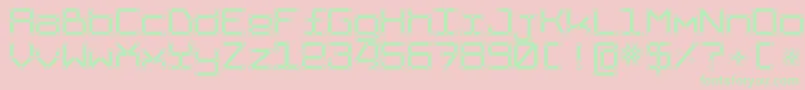 TpfAbbetor-Schriftart – Grüne Schriften auf rosa Hintergrund