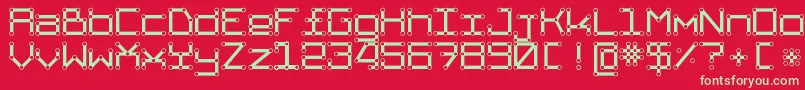 TpfAbbetor Font – Green Fonts on Red Background