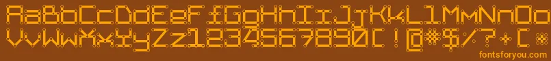 TpfAbbetor Font – Orange Fonts on Brown Background