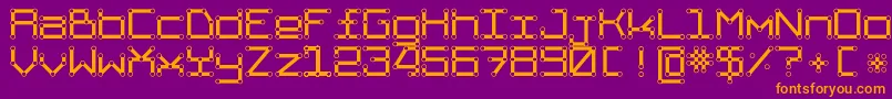 TpfAbbetor Font – Orange Fonts on Purple Background