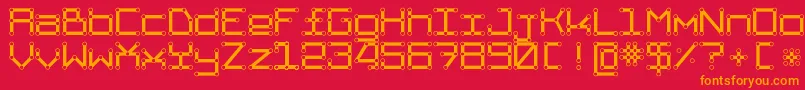 TpfAbbetor Font – Orange Fonts on Red Background