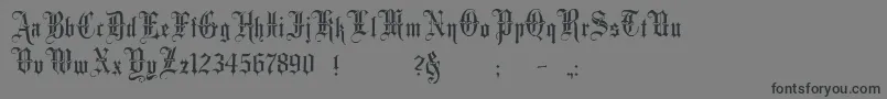Minster3-Schriftart – Schwarze Schriften auf grauem Hintergrund