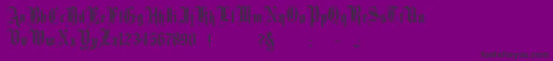 Minster3-fontti – mustat fontit violetilla taustalla