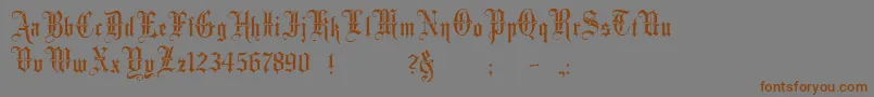 Minster3-Schriftart – Braune Schriften auf grauem Hintergrund