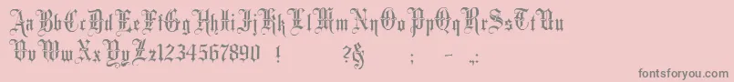 Minster3フォントについての詳細 フォントMinster3 – ピンクの背景に灰色の文字