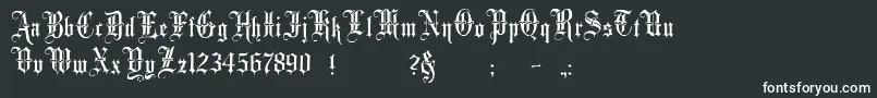 フォントMinster3 – 黒い背景に白い文字