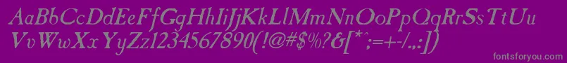 Шрифт CaslonAntiqueItalic – серые шрифты на фиолетовом фоне