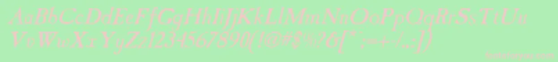CaslonAntiqueItalic Font – Pink Fonts on Green Background