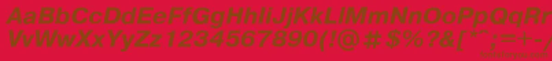 PragmaticaBoldItalic Font – Brown Fonts on Red Background