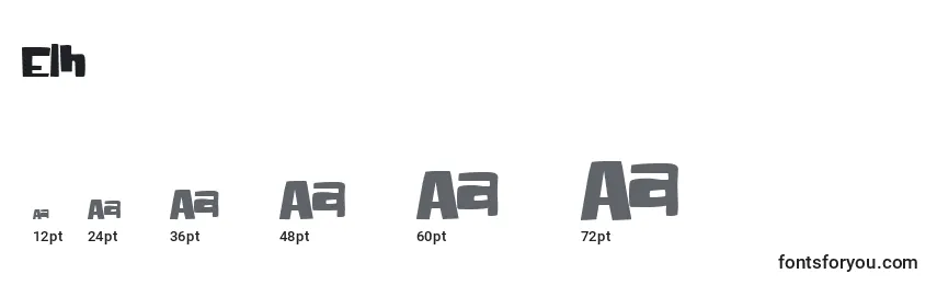 Размеры шрифта Elh