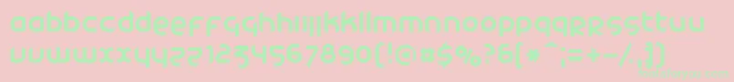 CatharsisCargo Font – Green Fonts on Pink Background