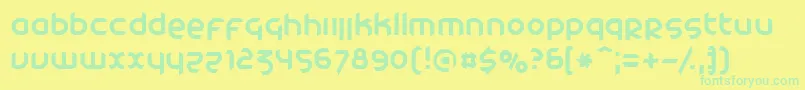 CatharsisCargo Font – Green Fonts on Yellow Background