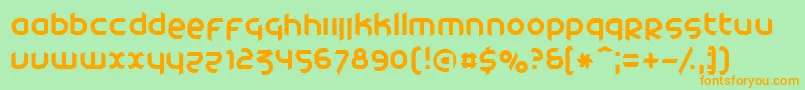 CatharsisCargo Font – Orange Fonts on Green Background