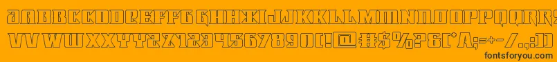 Lifeforceout Font – Black Fonts on Orange Background