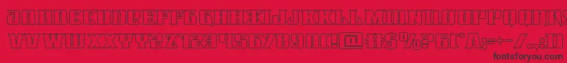 Lifeforceout Font – Black Fonts on Red Background