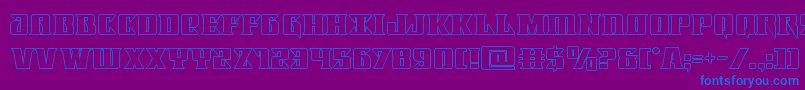 Lifeforceout Font – Blue Fonts on Purple Background