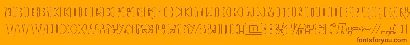 Lifeforceout Font – Brown Fonts on Orange Background