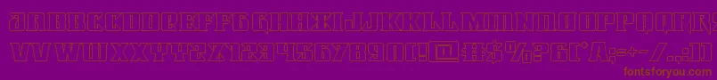 Lifeforceout Font – Brown Fonts on Purple Background