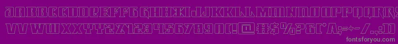 フォントLifeforceout – 紫の背景に灰色の文字