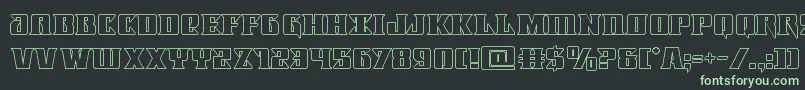 フォントLifeforceout – 黒い背景に緑の文字
