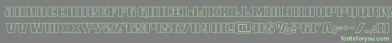 フォントLifeforceout – 灰色の背景に緑のフォント