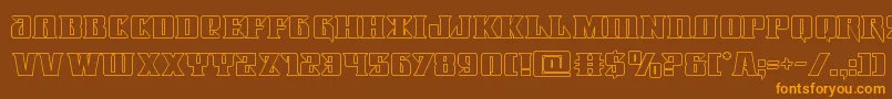 Lifeforceout Font – Orange Fonts on Brown Background