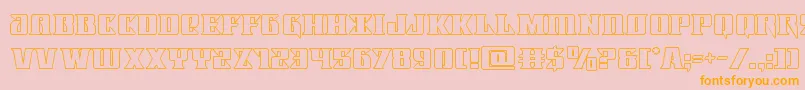 Lifeforceout Font – Orange Fonts on Pink Background