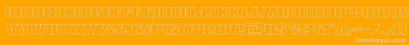 Lifeforceout Font – Pink Fonts on Orange Background