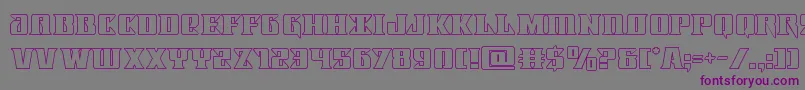 Lifeforceout-fontti – violetit fontit harmaalla taustalla