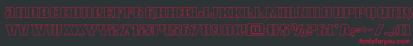 Lifeforceout Font – Red Fonts on Black Background