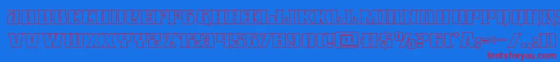 Lifeforceout Font – Red Fonts on Blue Background