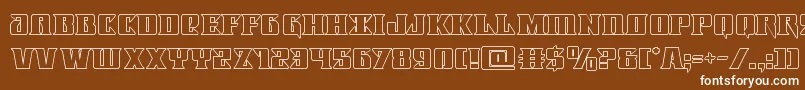 フォントLifeforceout – 茶色の背景に白い文字