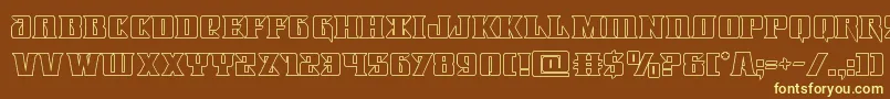 Шрифт Lifeforceout – жёлтые шрифты на коричневом фоне