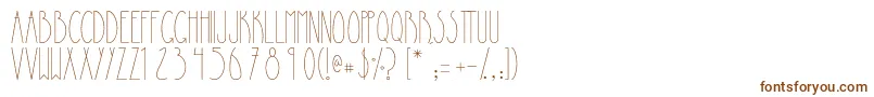 Lapiedrita-Schriftart – Braune Schriften auf weißem Hintergrund