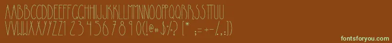 Lapiedrita Font – Green Fonts on Brown Background