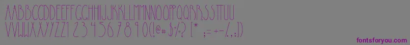 Шрифт Lapiedrita – фиолетовые шрифты на сером фоне