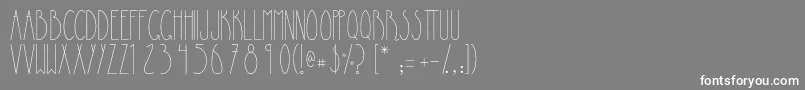 フォントLapiedrita – 灰色の背景に白い文字