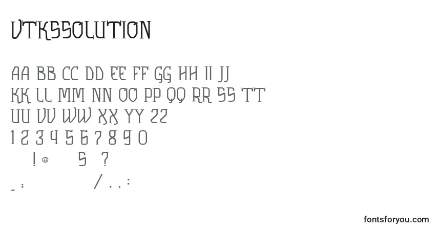 Schriftart VtksSolution – Alphabet, Zahlen, spezielle Symbole