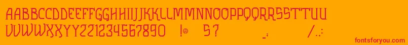 VtksSolution Font – Red Fonts on Orange Background