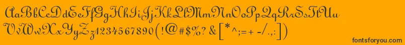 LinusdbNormal Font – Black Fonts on Orange Background