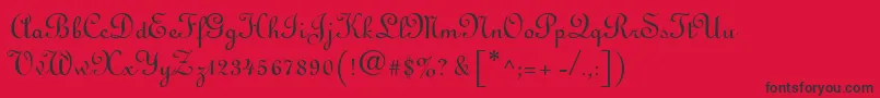 LinusdbNormal Font – Black Fonts on Red Background